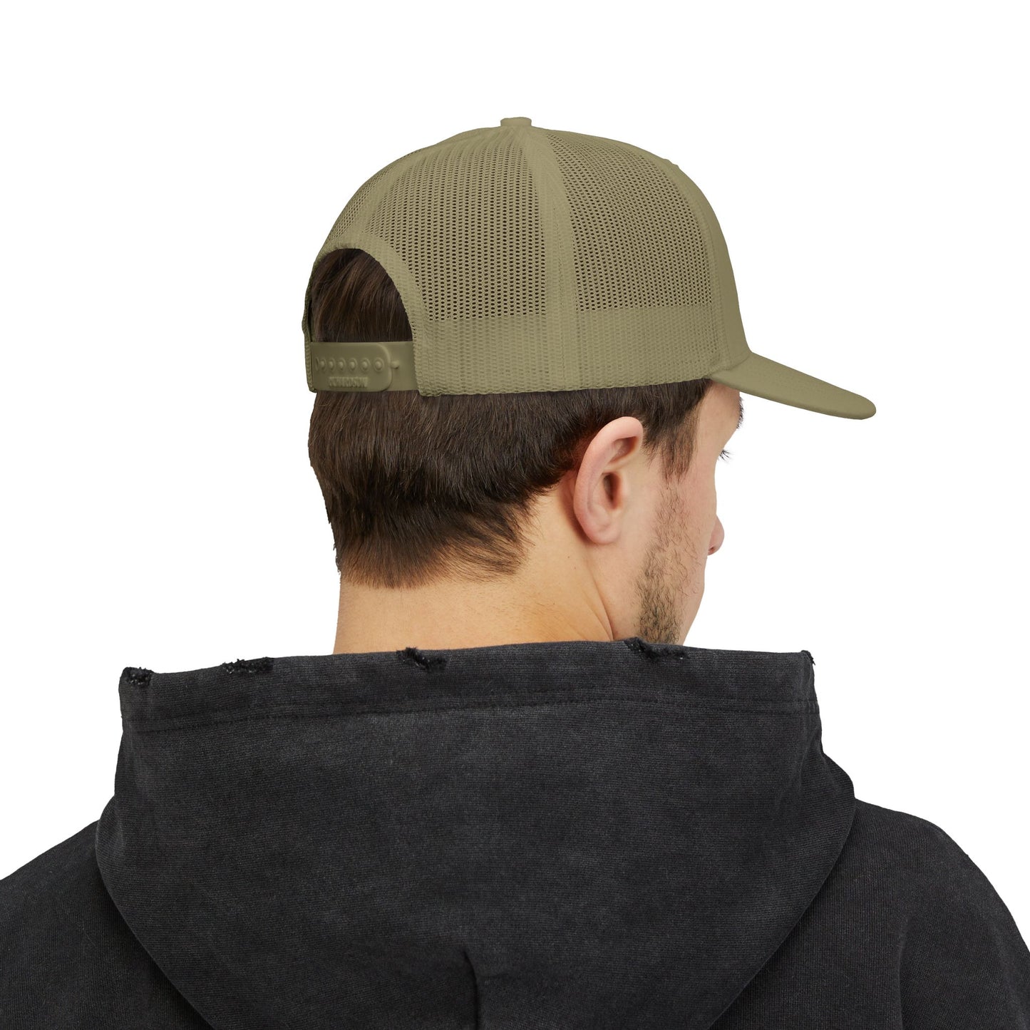 Embroidered Trucker Hat – 'Ash & Ember' Logo Snapback