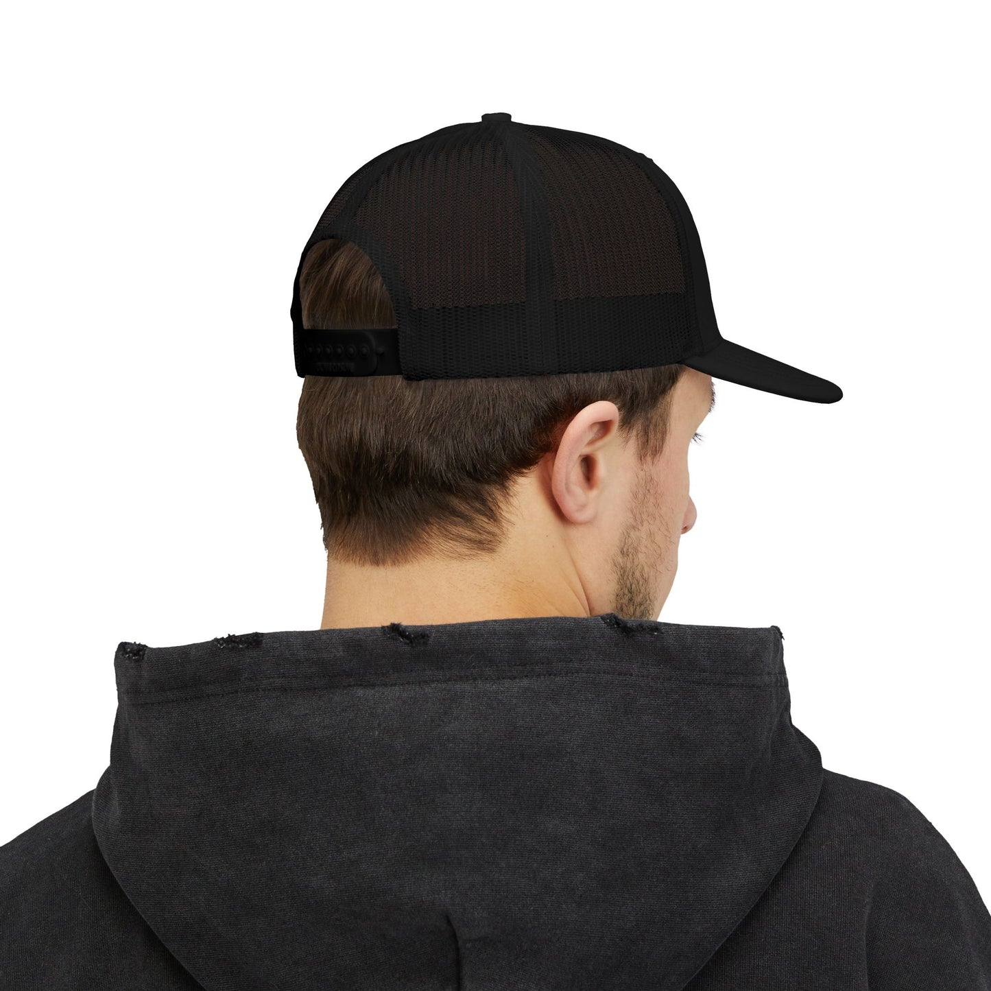 Embroidered Trucker Hat – 'Ash & Ember' Logo Snapback